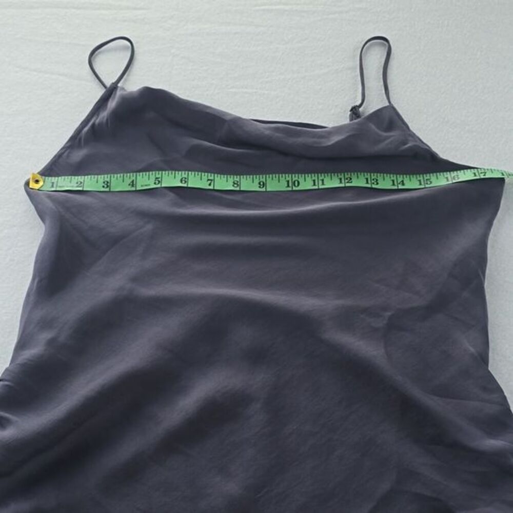 Free People‎ Day To Night Adjustable Cowl Neck Slip Dress Anthracite Gray Medium - Picture 6 of 8
